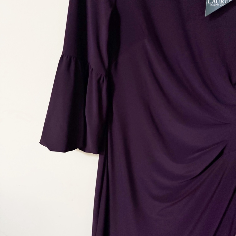 NWT Lauren Ralph Lauren Purple Sheath Long Sleeve Dress Size 4 Office Business - Picture 5 of 8